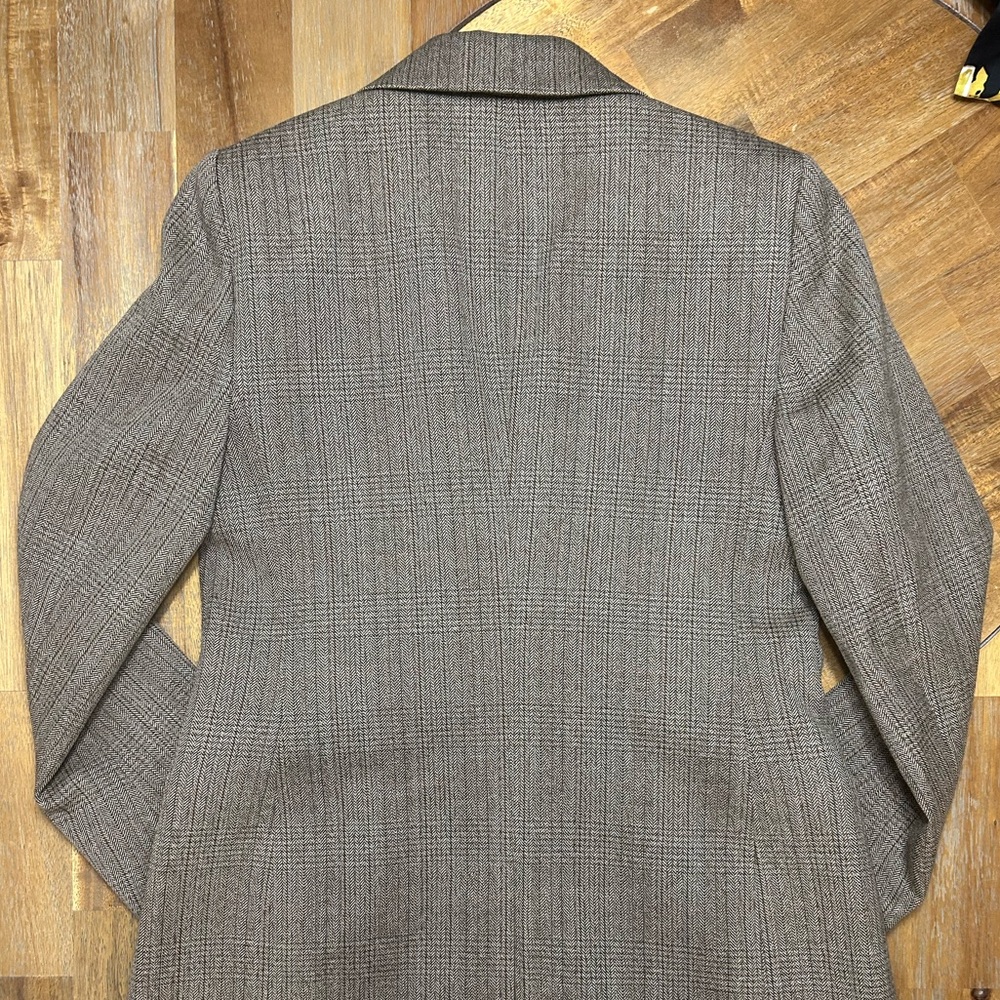 Banana Republic Neutral Plaid Wool-Blend Blazer - Picture 4 of 15